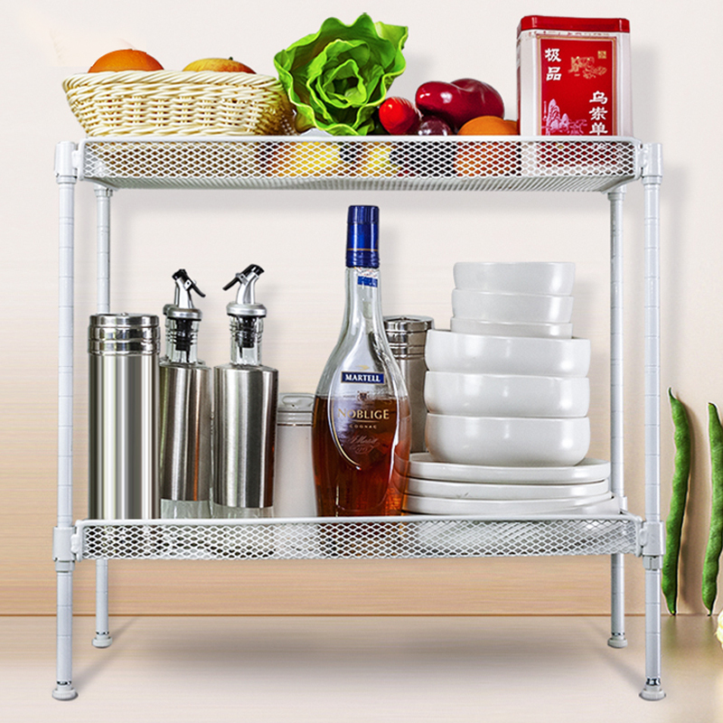 纳典厨房调料架小型收纳整理置物架厨房用品调味配料架二层金属卧室