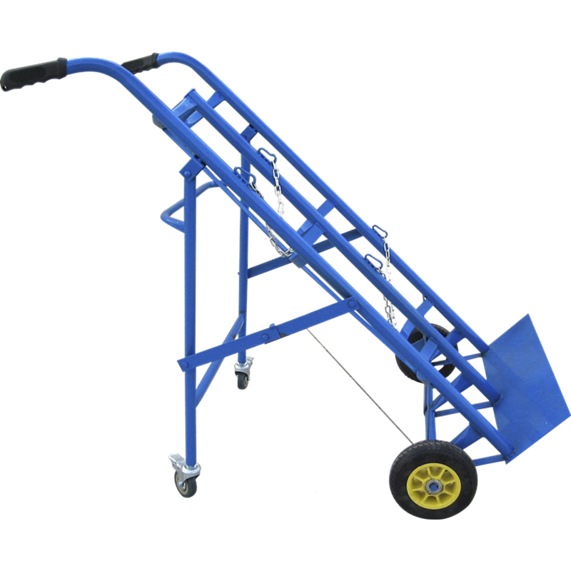 氧气瓶手推车双瓶工业氧气乙炔瓶推推车架子折叠 双瓶折叠支架