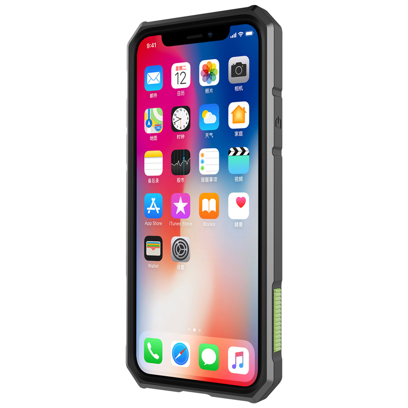HIGE/iPhone X 悍将系列铠甲手机壳/保护套+酷炫外观精选双色材质 适用于苹果x手机壳 橙色