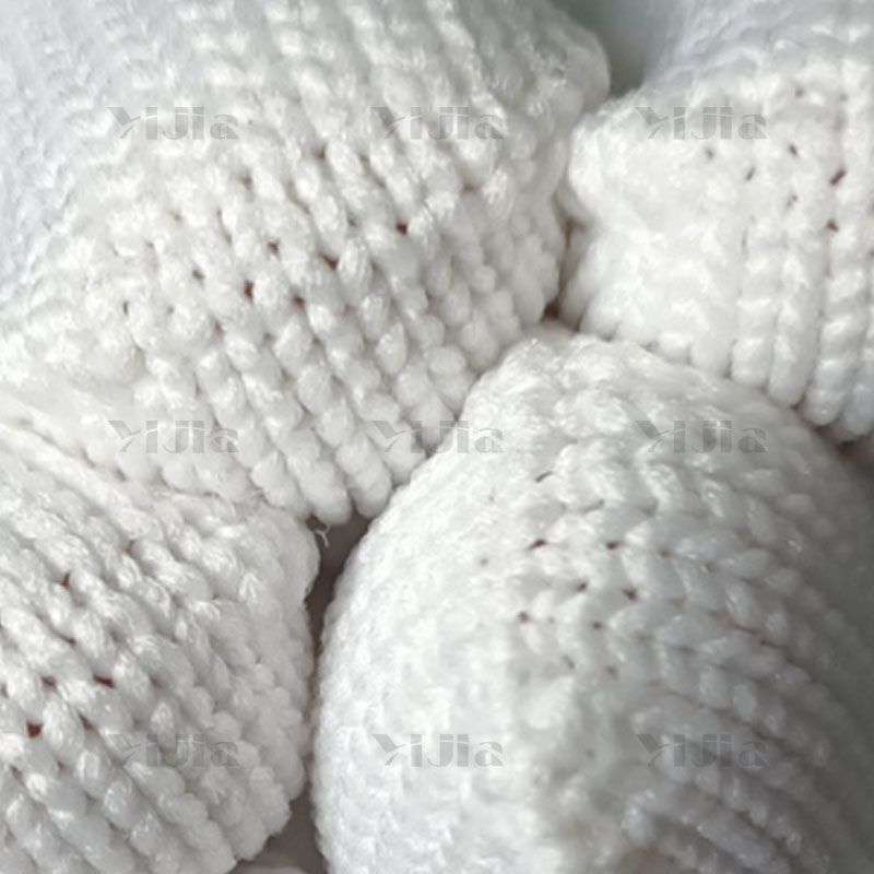 翌嘉YJ40620017白色尼龙手套防滑耐磨劳保手套 10针高清大图