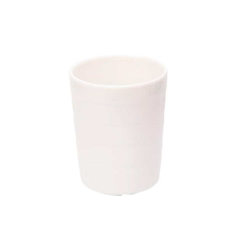 谦星 Z-23615049 白色密胺杯子仿瓷茶水杯餐厅塑料杯 横纹杯2.8英寸 10个/组(组)高清大图