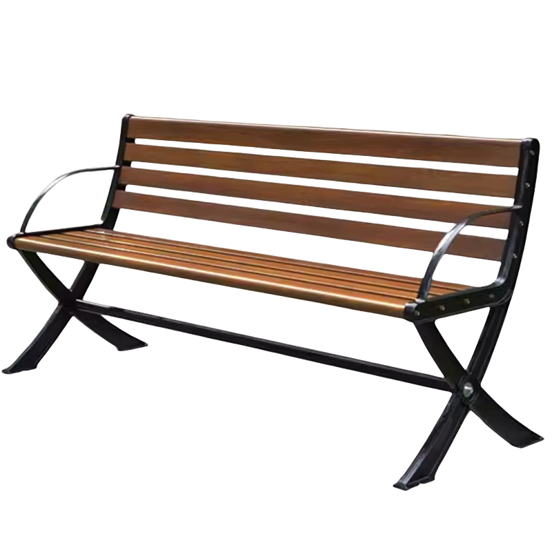 迅迈 公园椅户外长椅 防腐塑木靠背座椅 150*43*76cm 单位 ; 张