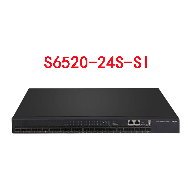华三(H3C)S6520-24S-SI 24口全万兆光纤强三层网管企业级网络汇聚核心交换机企业办公组网核心汇聚交换机