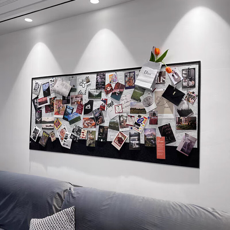 维诺亚毛毡板墙贴照片墙自粘免打孔ins留言板桌面客厅卧室玄关墙面装饰高清大图