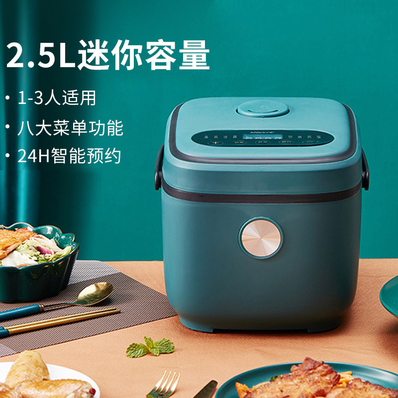 家實(JIA Shi) 智能电饭煲2.5L家用多功能电饭锅小型小家电电器蒸饭锅礼品锅煲北欧绿