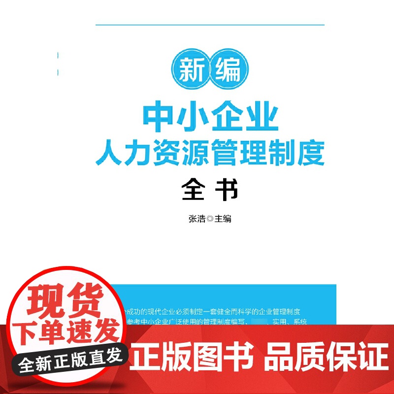 新编中小企业人力资源管理制度全书高清大图