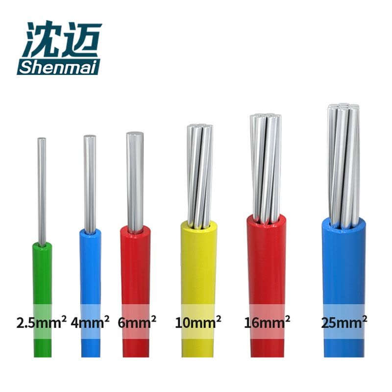 沈迈 铝芯电线 ZR-BLV-16mm² (95米)/捆图片