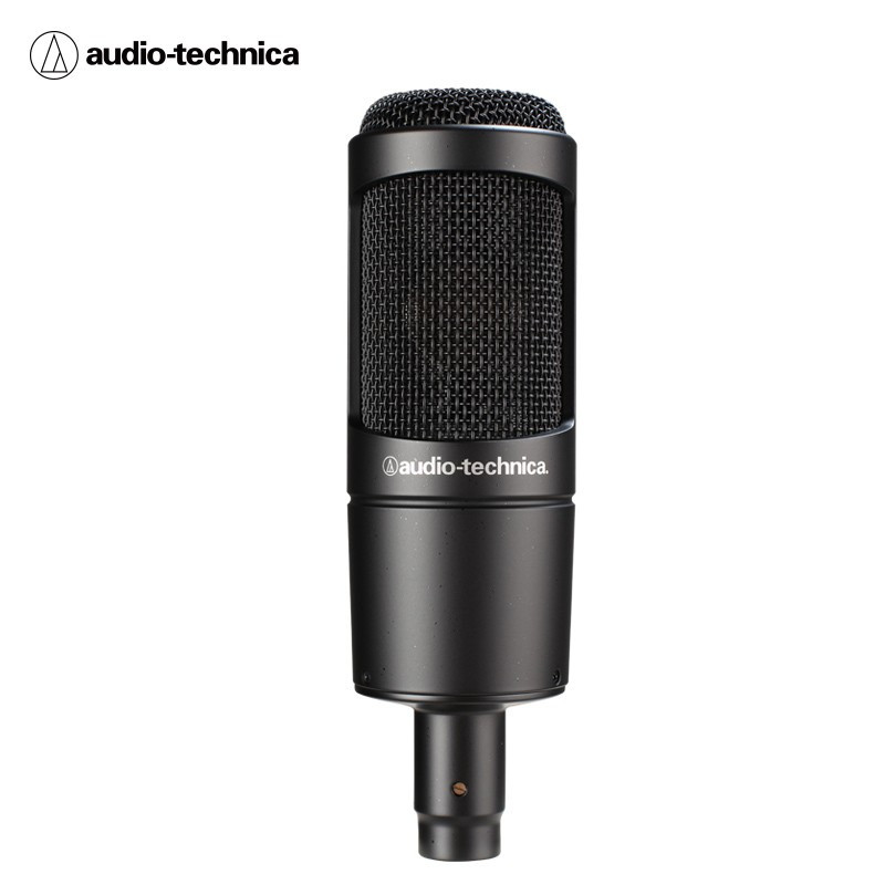 铁三角(Audio-technica)AT2035BK电容麦克风话筒大震膜电脑声卡直播专业有声书喜马拉雅录音专用设备