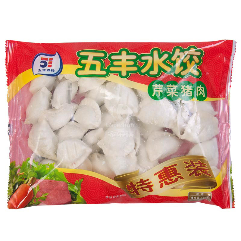 五丰500g芹菜猪肉水饺