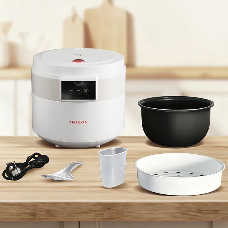 aigo爱国者家用3L电饭锅含蒸笼多功能智能电饭煲ADFB-50W01高清大图