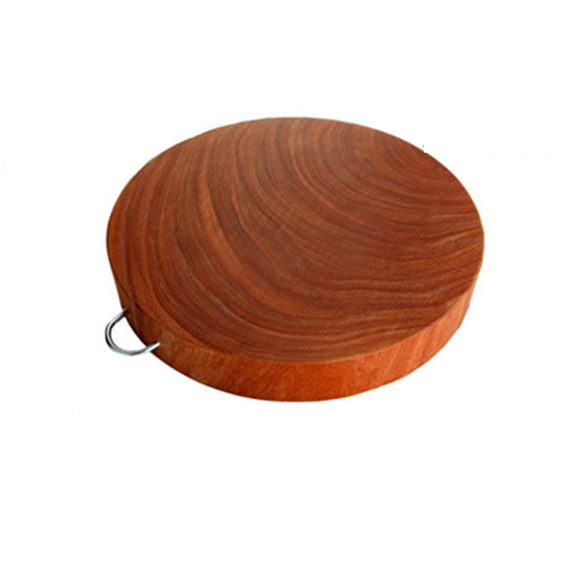 铁木菜板整木刀板实木砧板蚬木圆形切菜板菜墩u型提手款36x434人家庭