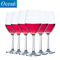 Ocean进口无铅玻璃冷切口红酒杯家用高脚杯420ML6只