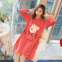 波迷娜(BOMINA)女秋冬性感中长款宫廷风女天连衣裙长袖家居服