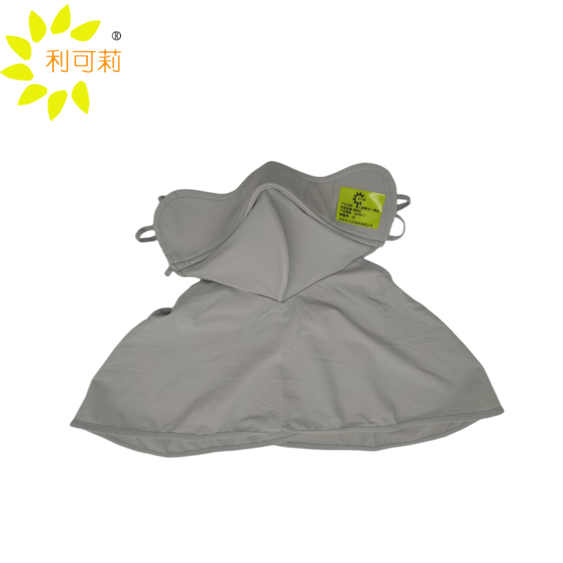 利可莉成人3D一体式防晒面罩 浅灰色 KZ056-1/个高清大图