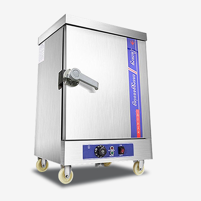 乐创/Lecon 商用蒸饭柜电蒸箱蒸饭车 全自动食堂燃气蒸饭机蒸包炉家用小型不锈钢蒸柜四盘 电热管智能定时380V