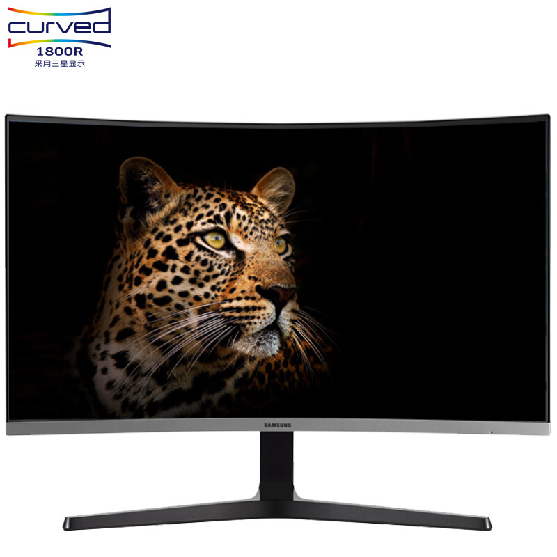 三星(SAMSUNG)C27R500FHC 26.9英寸 1800R曲面 FHD高清 爱眼 窄边框 FreeSync 可壁挂游戏电脑显示器(HDMI+VGA)