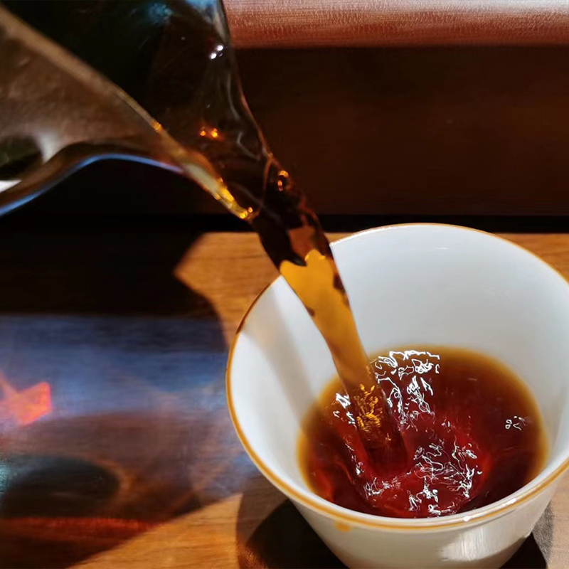 花茜谷普洱茶醇和系列 勐海普洱茶熟茶茶饼357g