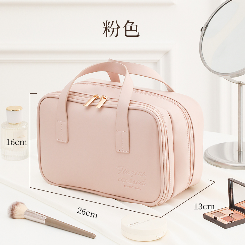 化妆包女便携式旅行2025新款高端大容量轻奢手提分区收纳袋1085 白色
