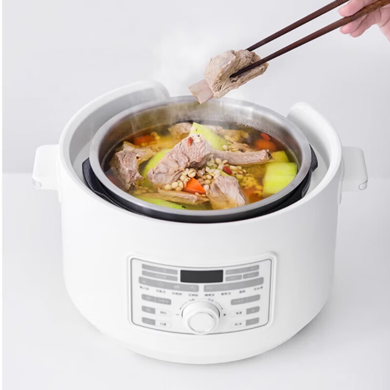 GLASSLOCK 盖朗 双胆电压力锅 304不锈钢内胆 电压220V 功率800W 3L GE-RC05WH 白 /台高清大图