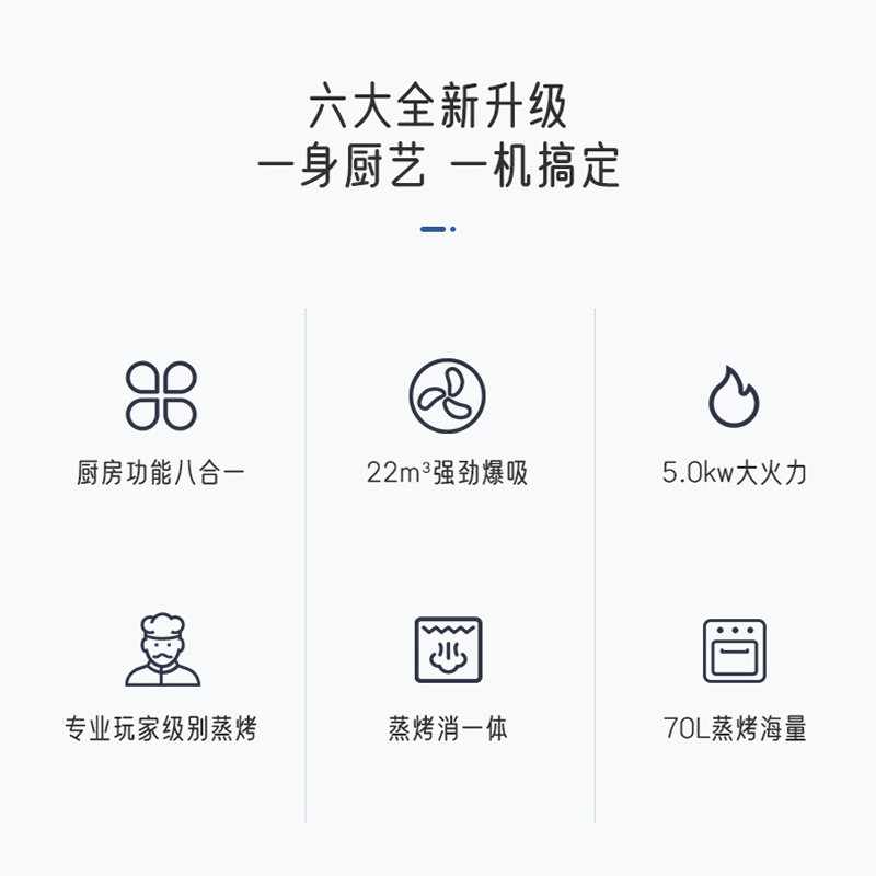 志高(CHIGO)JJZY-T16SZ-ZKK-ZG01家用油烟机燃气灶蒸箱烤箱消毒柜一体灶双电机大吸力 液化气 集成灶