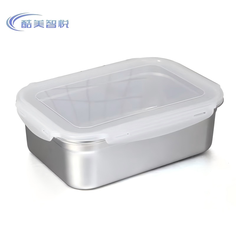 酷美智悦 304保鲜盒带塑料盖40*28.5*12cm KM-BH117 个高清大图
