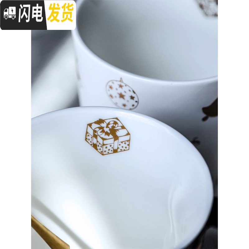 三维工匠圣诞情侣马克杯女创意北欧ins大口杯咖啡杯子喝水杯大容量陶瓷杯高清大图