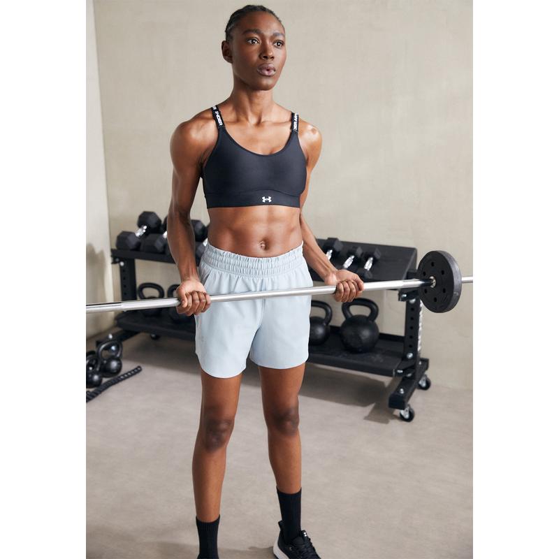 Under Armour女士中支撑运动内衣训练跑步透气背扣 adjustable肩带 earth oran高清大图