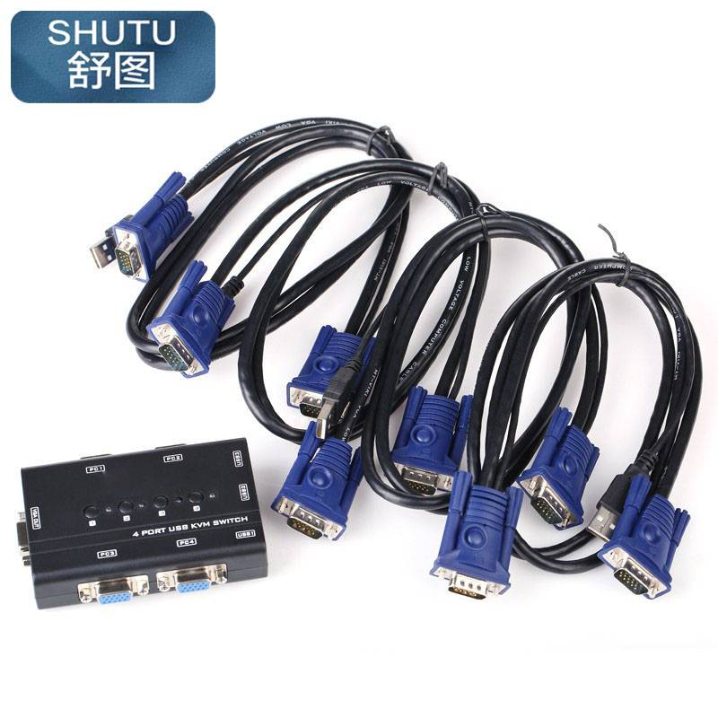 舒图 VGA KVM切换器4口手动/台高清大图