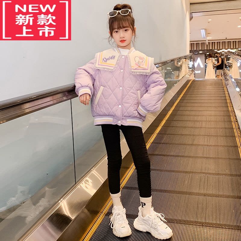 可莉允女童外套秋冬款2022新款洋气儿童棉服冬季加厚童装女孩大童装棉袄图片