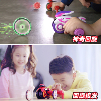 灵动创想男孩女孩玩具魔幻旋风轮摩托陀螺超速激战豪华套装-蓝暴威龙VS天焰重甲7941