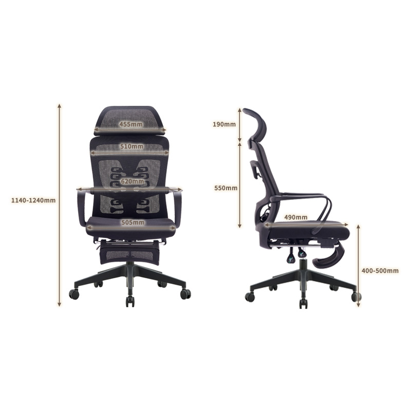 臻远 ZY-8932 办公椅午休椅转椅 黑框 单位:把高清大图