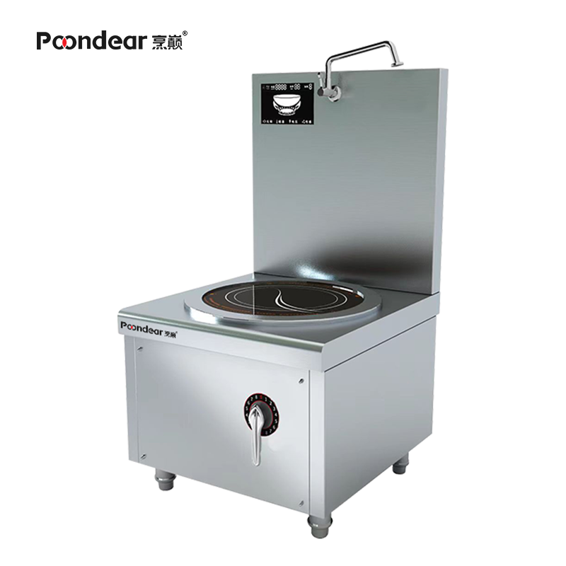 烹巅(Poondear)商用电磁平头炉学校食堂酒店单位矮汤炉电磁单头 PD-P420-E108 8kw