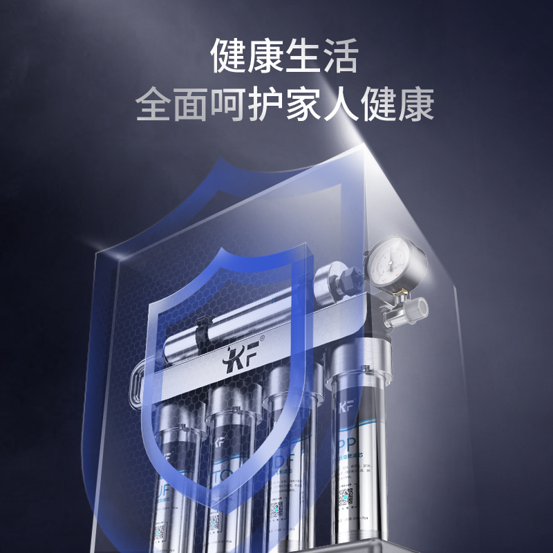 德国康范净水器家用不锈钢净水器商用直饮厨房超滤净化净水机台式KF11S含安装