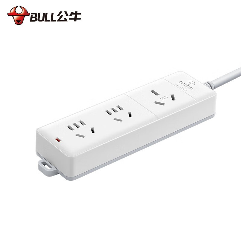 公牛bullgn405d大功率16a插座插排全长3米3位无开关