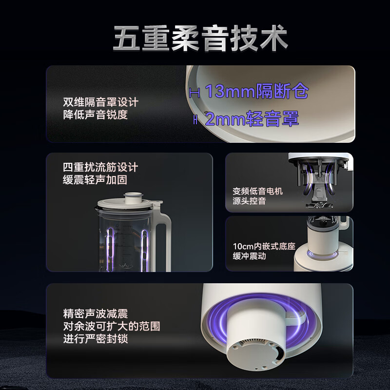 帝伯朗(TIBORANG)1.5L云漫柔音破壁机DBL-PBJ010高清大图
