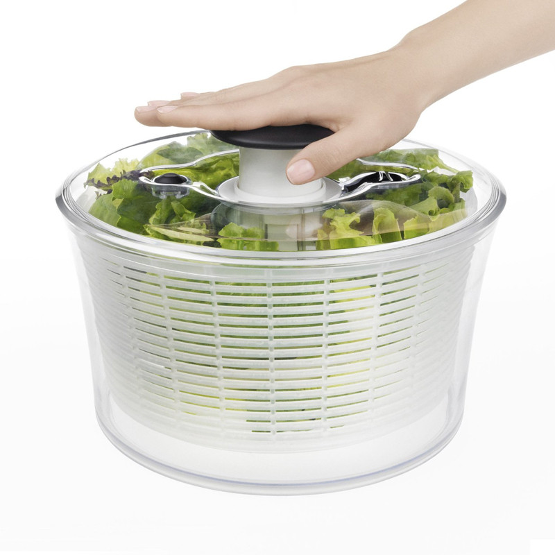 奥秀 oxo 美国按压式蔬菜沙拉脱水器甩水器甩菜器小号高清大图
