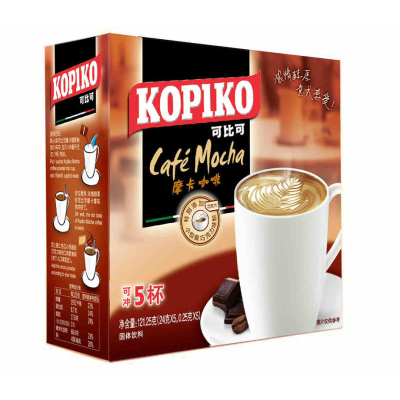 KOPIKO 可比可摩卡咖啡5包x24g(5入)印尼进口速溶咖啡