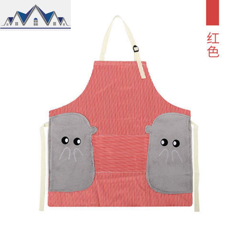 围裙可擦手女时尚防水家用日式男防油围腰厨房做饭罩衣成人工作服_1_272 红色（收藏加购优先发货）