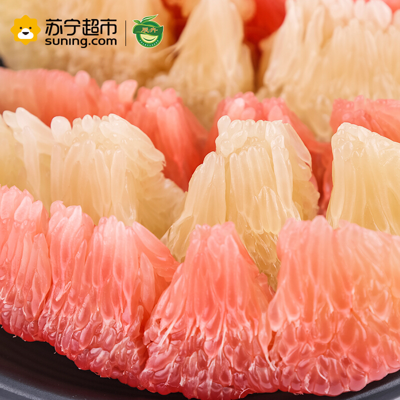 展卉 精品琯溪蜜柚 鸳鸯柚子2粒 1红1白 1.展卉 鸳鸯柚子(红心+白心) 2个装 总重量1.8-2.5kg 新鲜水果