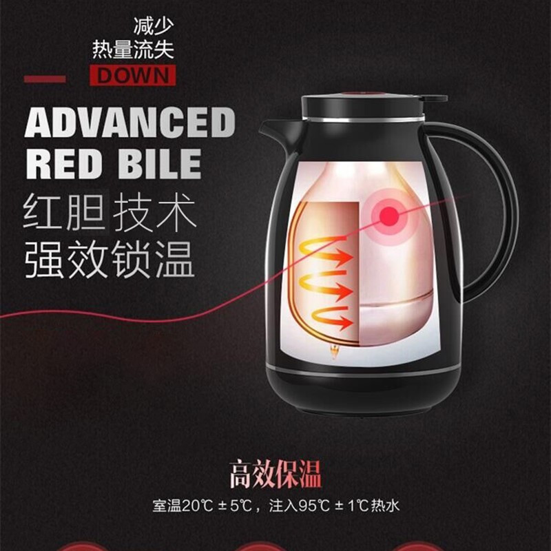 富光 欧式家用保温壶 保温水壶暖水瓶 保温瓶玻璃内胆家居热水瓶暖水壶 1500ml