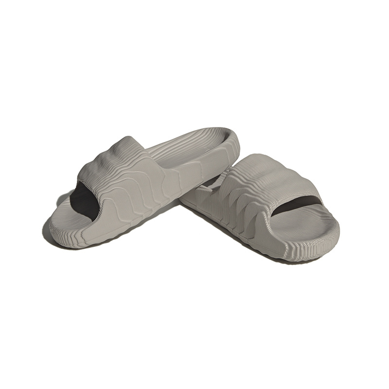 阿迪达斯三叶草拖鞋男鞋女鞋ADILETTE 22灰色波浪厚底凉拖HQ4670