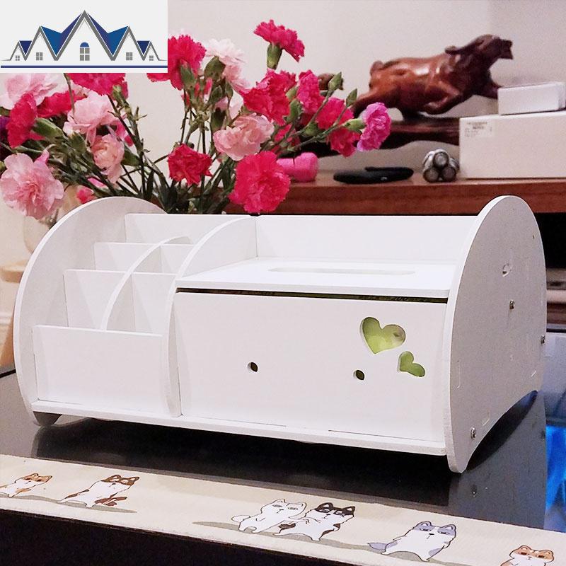 多功能纸巾盒抽纸盒北欧ins遥控器收纳盒家用客厅创意可爱轻奢风 三维工匠高清大图