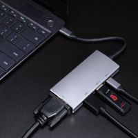 LAH TO 互转连接线 ype-c扩展坞拓展四合一HDMI/VGA/USB3.0/USB-C适用微软macbook苹果