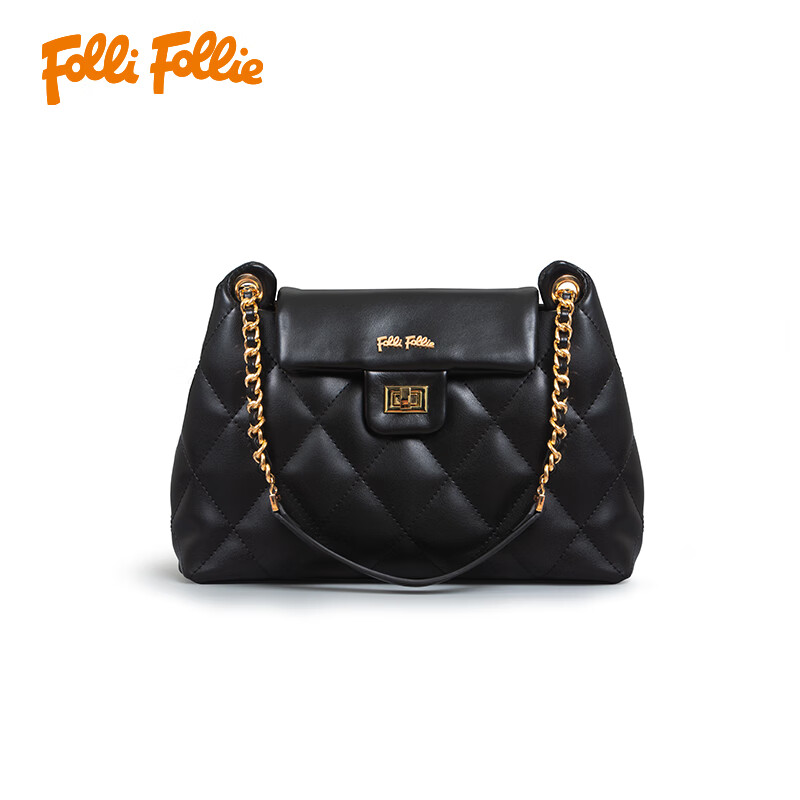 FOLLI FOLLIE菱格包SB23FLP008BK高清大图