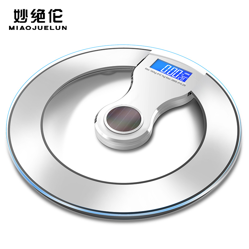 妙绝伦(MIAOJUELUN)光能充电电子体重秤家用人体智能称重精准女生宿舍小型测脂肪体脂