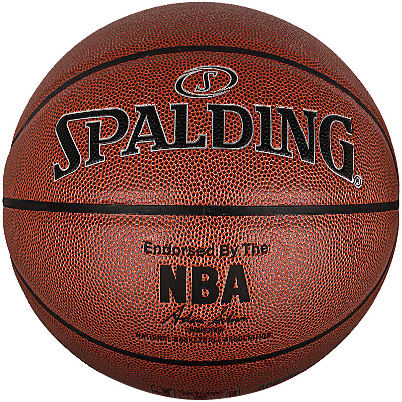 斯伯丁SPALDING篮球通用篮球76-018 PU材质NBA银色经典系列全粒面7号标准篮球