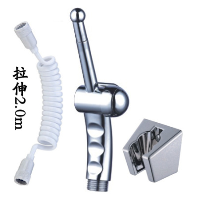 喷头净身妇洗器肛冲洗器马桶喷妇女私处冲洗PP屁股道洁身器 套餐六(镀铬色)