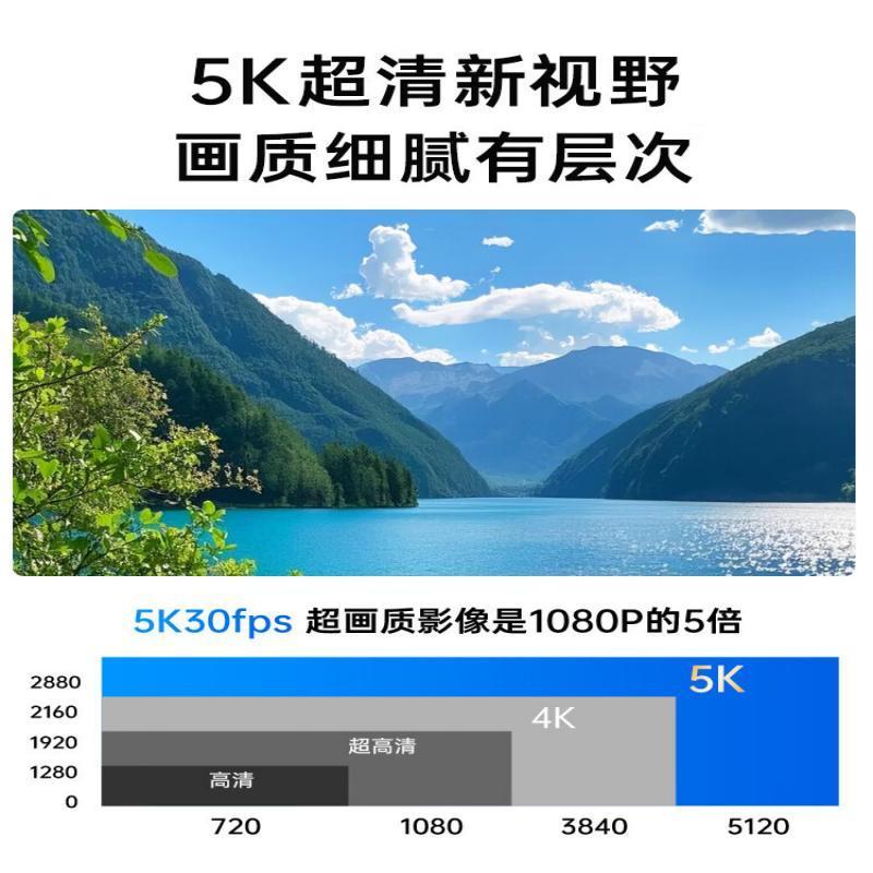 欧达(ORDRO) 高配版5K运动摄像机3.5英寸pocket3手持口袋云台相机会议vlog旅行骑行钓鱼 M3