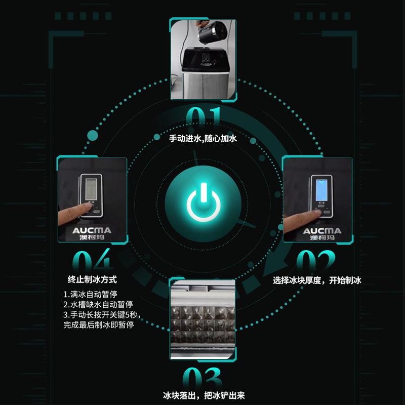 澳柯玛(AUCMA) AZH-22NE 制冰家用小型迷你微型全自动制作机夜店KTV酒吧