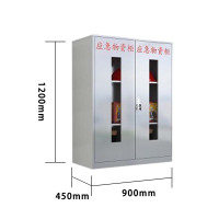 帅畅304不锈钢应急物资柜消防救援器材箱防护用品柜室外微型消防柜高1200*宽900*深450(加厚304材质)